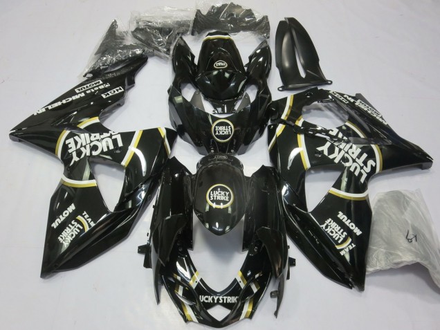 Descuento Carenados Moto Suzuki GSXR 1000 2009-2016 - Negro Brillante Lucky Strike