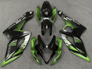 Descuento Carenado Moto Suzuki GSXR 1000 2005-2006 - Negro Mate Verde