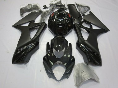 Descuento Carenados Moto Suzuki GSXR 1000 2007-2008 - Negro Brillante Negro Mate