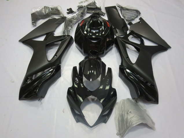 Descuento Carenados Moto Suzuki GSXR 1000 2007-2008 - Negro Brillante Negro Mate