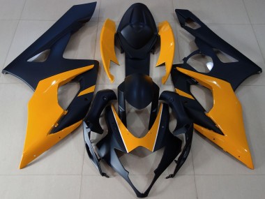 Descuento Carenados Moto Suzuki GSXR 1000 2005-2006 - Negro Mate Naranja Claro