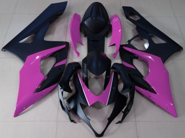 Descuento Carenados Moto Suzuki GSXR 1000 2005-2006 - Negro Mate Rosa