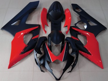Descuento Carenados Moto Suzuki GSXR 1000 2005-2006 - Negro Mate Rojo