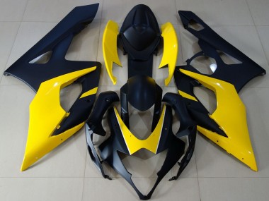 Descuento Carenados Moto Suzuki GSXR 1000 2005-2006 - Negro Mate Amarillo