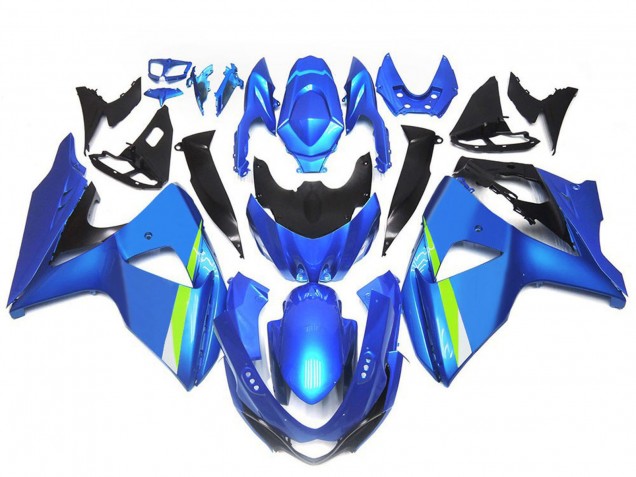 Descuento Carenados Moto Suzuki GSXR 1000 2009-2016 - Azul Verde Negro
