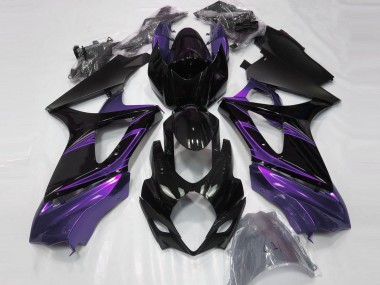 Descuento Carenados Moto Suzuki GSXR 1000 2007-2008 - Negro Brillante Púrpura