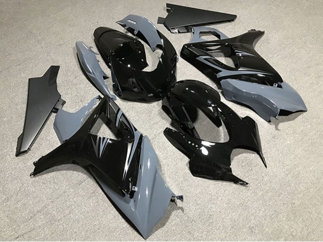 Descuento Carenados Moto Suzuki GSXR 1000 2007-2008 - Nardo Gris Negro Brillante OEM Estilo