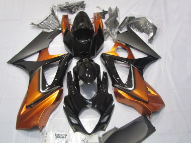 Descuento Carenados Moto Suzuki GSXR 1000 2007-2008 - Naranja Negro Brillante Negro Mate