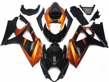 Descuento Carenados Moto Suzuki GSXR 1000 2007-2008 - Naranja Negro Brillante