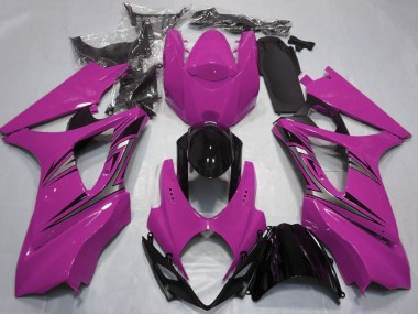Descuento Carenados Moto Suzuki GSXR 1000 2007-2008 - Rosa Negro Brillante OEM Estilo