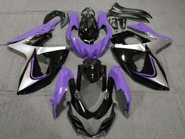 Descuento Carenados Moto Suzuki GSXR 1000 2009-2016 - Púrpura Plata Negro
