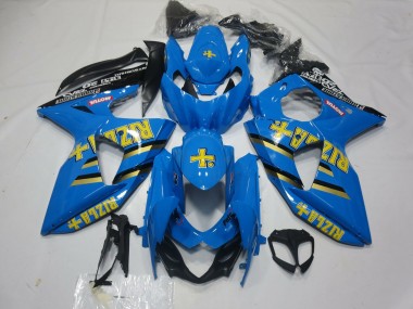 Descuento Carenados Moto Suzuki GSXR 1000 2009-2016 - Azul Oro Negro Rizla