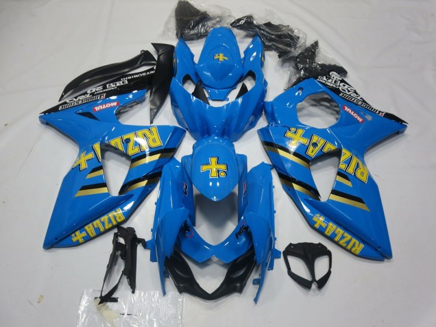 Descuento Carenados Moto Suzuki GSXR 1000 2009-2016 - Azul Oro Negro Rizla