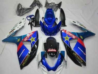 Descuento Carenados Moto Suzuki GSXR 1000 2009-2016 - Azul Rojo Negro Blanco RockStar
