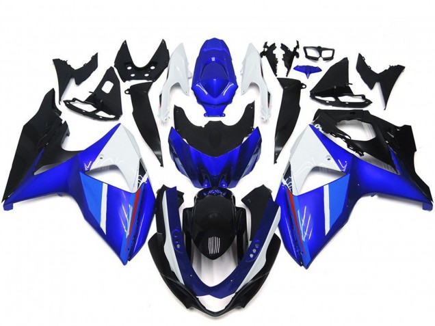 Descuento Carenados Moto Suzuki GSXR 1000 2009-2016 - Blanco Azul Negro