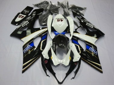 Descuento Carenados Moto Suzuki GSXR 1000 2005-2006 - Blanco Azul Negro Amarillo Viru