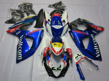 Descuento Carenados Moto Suzuki GSXR 1000 2009-2016 - Blanco Azul Amarillo Rojo Voltcom 22