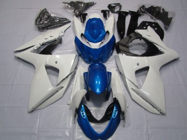Descuento Carenados Moto Suzuki GSXR 1000 2009-2016 - Blanco Azul