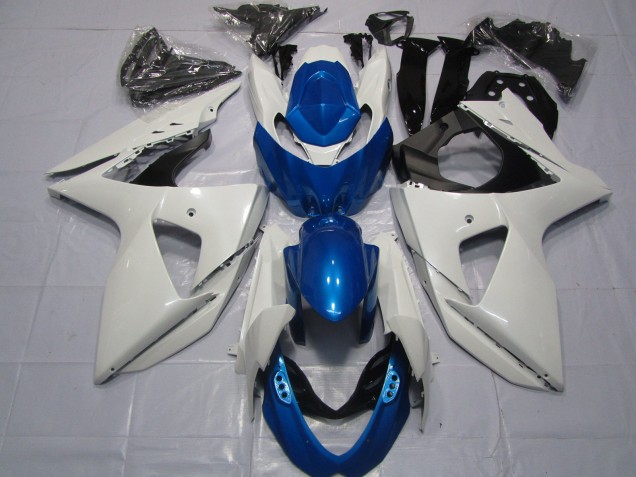 Descuento Carenados Moto Suzuki GSXR 1000 2009-2016 - Blanco Azul