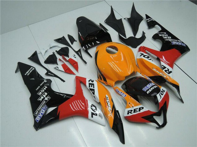 Descuento Carenado Moto Honda CBR600RR 2007-2008 - Naranja Blanco Rojo Negro Brillante Repsol
