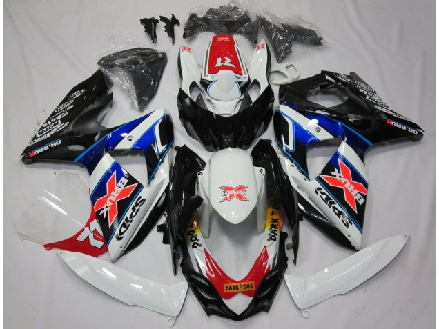 Descuento Carenados Moto Suzuki GSXR 1000 2009-2016 - Blanco Azul Rojo Negro X
