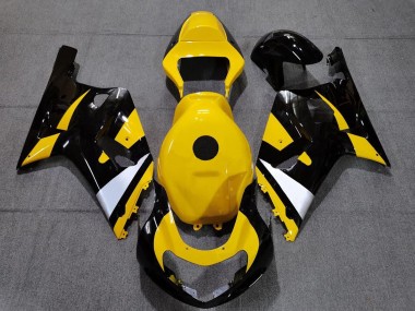 Descuento Carenados Moto Suzuki GSXR 600 / GSXR 750 2001-2003 - Amarillo Blanco Negro Brillante