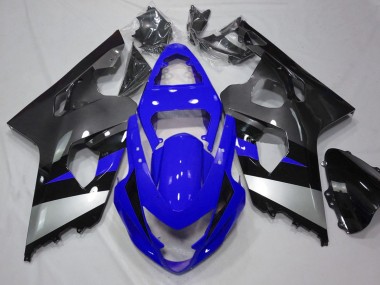 Descuento Carenados Moto Suzuki GSXR 600 / GSXR 750 2004-2005 - Azul Plata Gris Negro