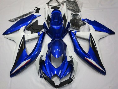 Descuento Carenados Moto Suzuki GSXR 600 / GSXR 750 2008-2010 - Blanco Azul Negro