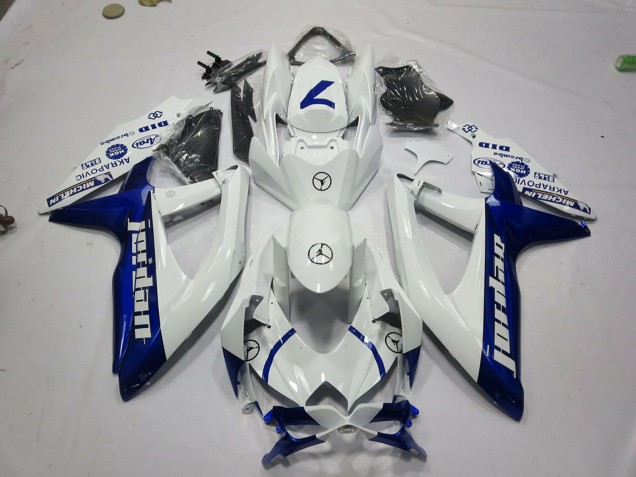 Descuento Carenados Moto Suzuki GSXR 600 / GSXR 750 2008-2010 - Blanco Azul Jordan