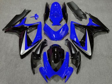 Descuento Carenado Moto Suzuki GSXR 600 / GSXR 750 2006-2007 - Azul Plata Negro Brillante OEM Estilo