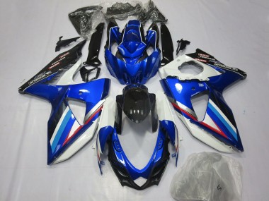 Descuento Carenados Moto Suzuki GSXR 600 / GSXR 750 2008-2010 - Azul Blanco Negro Brillante Rojo
