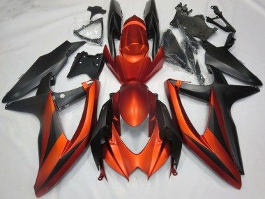 Descuento Carenados Moto Suzuki GSXR 600 / GSXR 750 2008-2010 - Burnt Naranja Negro Mate