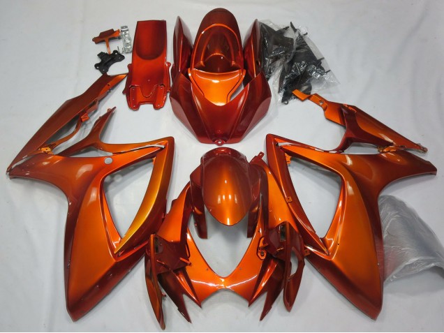 Descuento Carenados Moto Suzuki GSXR 600 / GSXR 750 2006-2007 - Burnt Naranja
