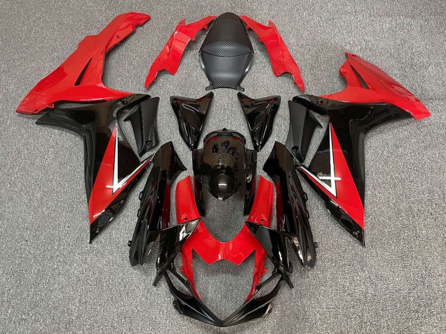 Descuento Carenado Moto ABS Suzuki GSXR 600 / GSXR 750 2011-2024 - Rojo Negro Brillante