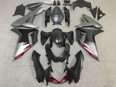Descuento Carenados Moto Suzuki GSXR 600 / GSXR 750 2011-2024 - Gris Plata Negro Brillante