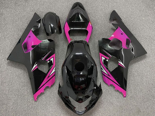 Descuento Carenados Moto Suzuki GSXR 600 / GSXR 750 2004-2005 - Negro Brillante Rosa