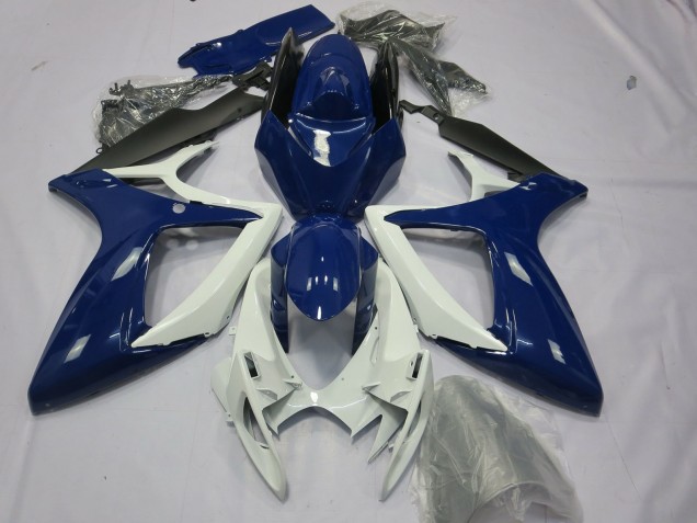 Descuento Carenados Moto Suzuki GSXR 600 / GSXR 750 2006-2007 - Azul Blanco Negro