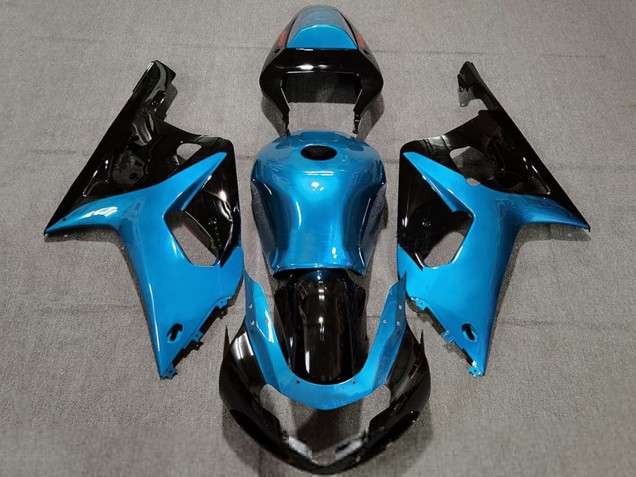 Descuento Carenados Moto Suzuki GSXR 600 / GSXR 750 2001-2003 - Azul Claro Negro Brillante