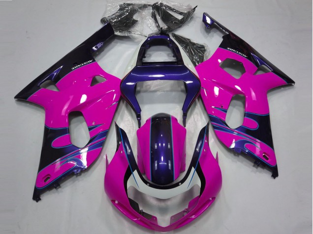 Descuento Carenados Moto Suzuki GSXR 600 / GSXR 750 2001-2003 - Rosa Azul Brillante