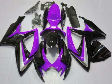 Descuento Carenados Moto Suzuki GSXR 600 / GSXR 750 2006-2007 - Púrpura Negro Brillante