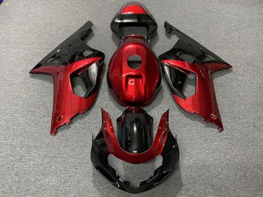 Descuento Carenados Moto Suzuki GSXR 600 / GSXR 750 2001-2003 - Rojo Negro Brillante