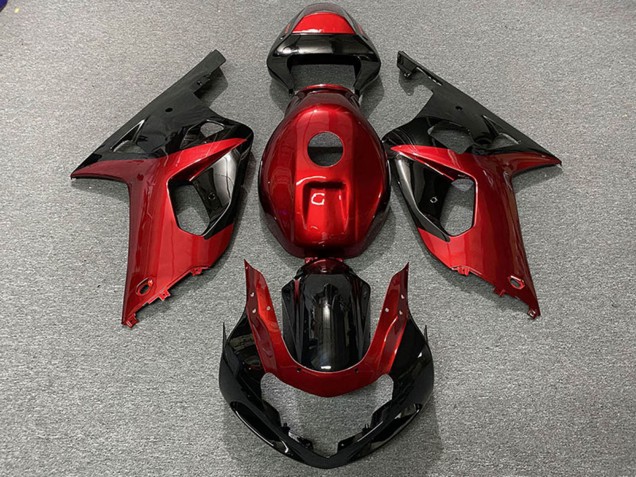 Descuento Carenados Moto Suzuki GSXR 600 / GSXR 750 2001-2003 - Rojo Negro Brillante