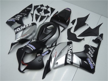 Descuento Carenados Moto Honda CBR600RR 2007-2008 - Negro Mate Plata Gris Repsol