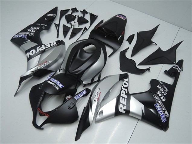 Descuento Carenados Moto Honda CBR600RR 2007-2008 - Negro Mate Plata Gris Repsol
