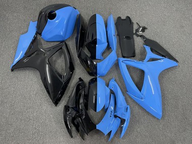 Descuento Carenados Moto Suzuki GSXR 600 / GSXR 750 2006-2007 - Negro Brillante Azul Dividir