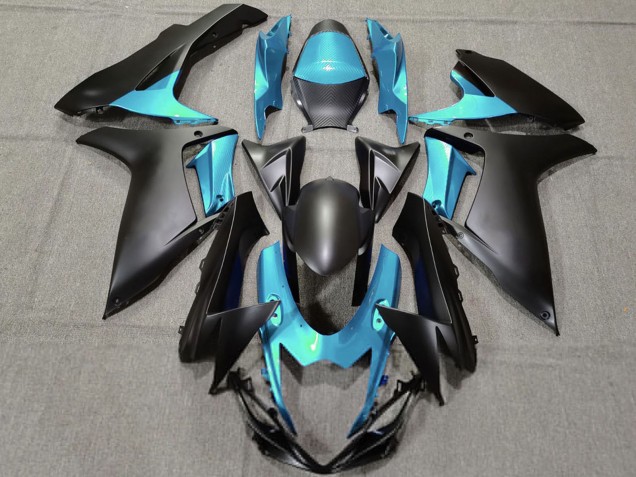 Descuento Carenados Moto Suzuki GSXR 600 / GSXR 750 2011-2024 - Azul Claro Negro Mate