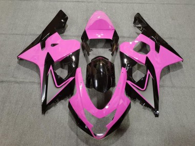 Descuento Carenados Moto Suzuki GSXR 600 / GSXR 750 2004-2005 - Rosa Negro Brillante