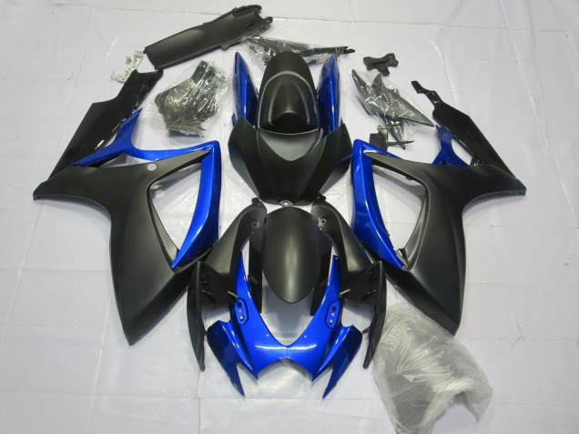 Descuento Carenados Moto Suzuki GSXR 600 / GSXR 750 2006-2007 - Negro Mate Azul