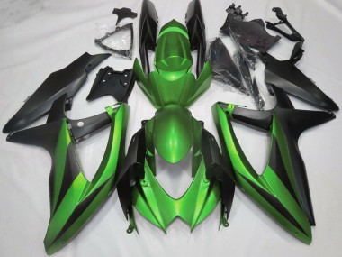 Descuento Carenados Moto Suzuki GSXR 600 / GSXR 750 2008-2010 - Verde Negro Mate