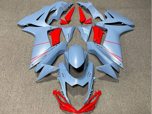 Descuento Carenados Moto Suzuki GSXR 600 / GSXR 750 2011-2024 - Azul Mate Cielo Rojo